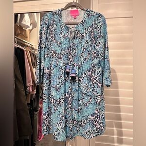 Lilly Pulitzer Blue and White Easy Dress
